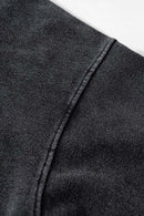 Heavy Washed Knit Hoodie - Fried Snowflakes