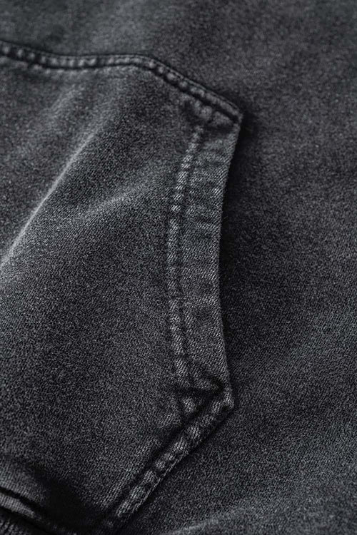 Heavy Washed Knit Hoodie - Fried Snowflakes