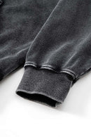 Heavy Washed Knit Hoodie - Fried Snowflakes
