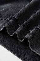 Heavy Washed Knit Hoodie - Fried Snowflakes