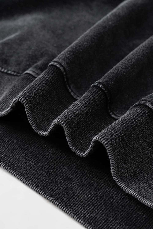 Heavy Washed Knit Hoodie - Fried Snowflakes