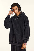 Heavy Washed Knit Hoodie - Fried Snowflakes