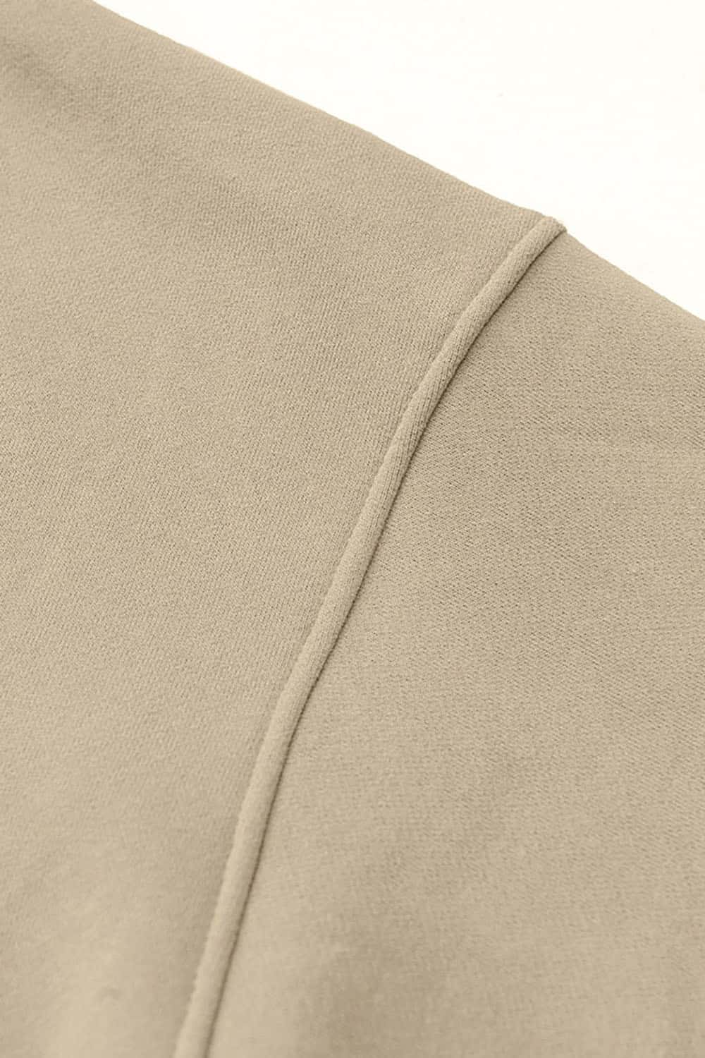 Solid Color Loose Fleece Hooded Zip-Up Knit Cardigan