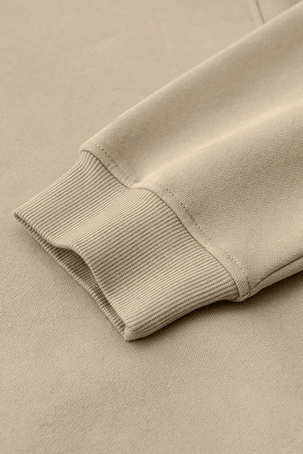 Solid Color Loose Fleece Hooded Zip-Up Knit Cardigan