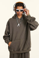 Heavyweight Vintage Wash Fleece Hoodie - Coffee