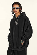 Heavyweight Vintage Wash Fleece Hoodie - Snowflake Wash