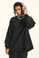 Washed Striped Raglan Long-Sleeve Tee - Fried Snowflakes