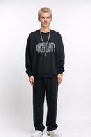 Graphic Crewneck Sweatshirt - Black