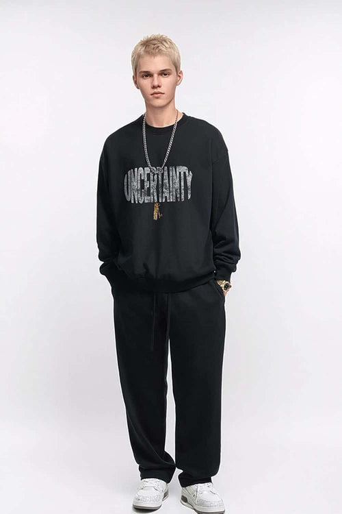 Graphic Crewneck Sweatshirt - Black