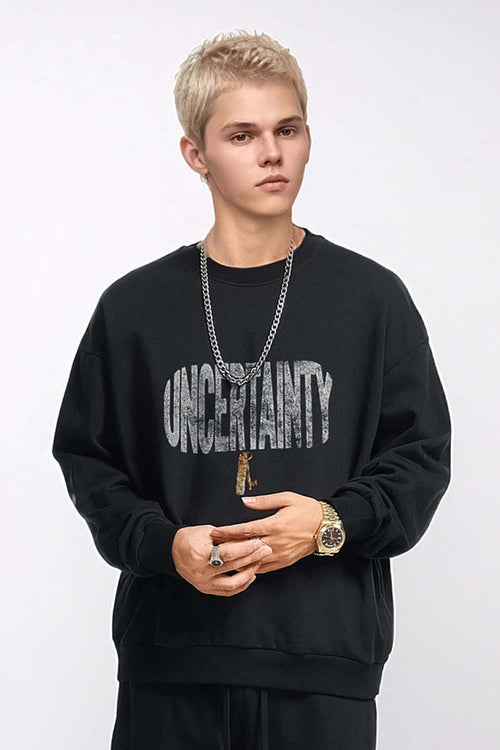 Graphic Crewneck Sweatshirt - Black