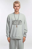 Graphic Crewneck Sweatshirt - Flower Gray