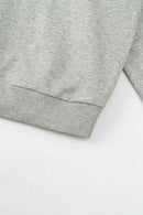 Graphic Crewneck Sweatshirt - Flower Gray