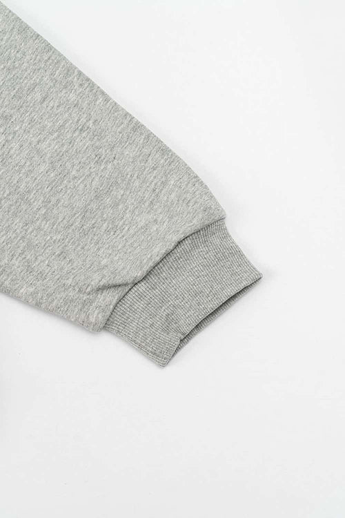 Graphic Crewneck Sweatshirt - Flower Gray