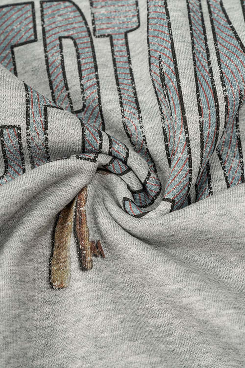 Graphic Crewneck Sweatshirt - Flower Gray