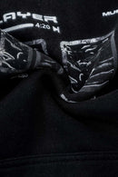 Distressed Heavyweight Graphic Hoodie - Black