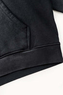 Distressed Heavyweight Graphic Hoodie - Black