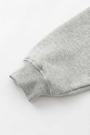 Heavyweight Safety Pin Graphic Hoodie - Flower Gray