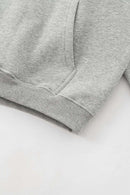 Heavyweight Safety Pin Graphic Hoodie - Flower Gray