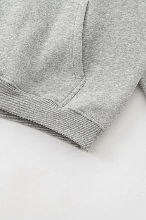 Heavyweight Safety Pin Graphic Hoodie - Flower Gray