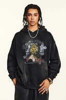 Heavyweight Abstract Wash Hoodie - Black