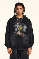Heavyweight Abstract Wash Hoodie - Black