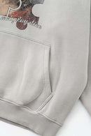 Heavyweight Abstract Wash Hoodie - Light Gray