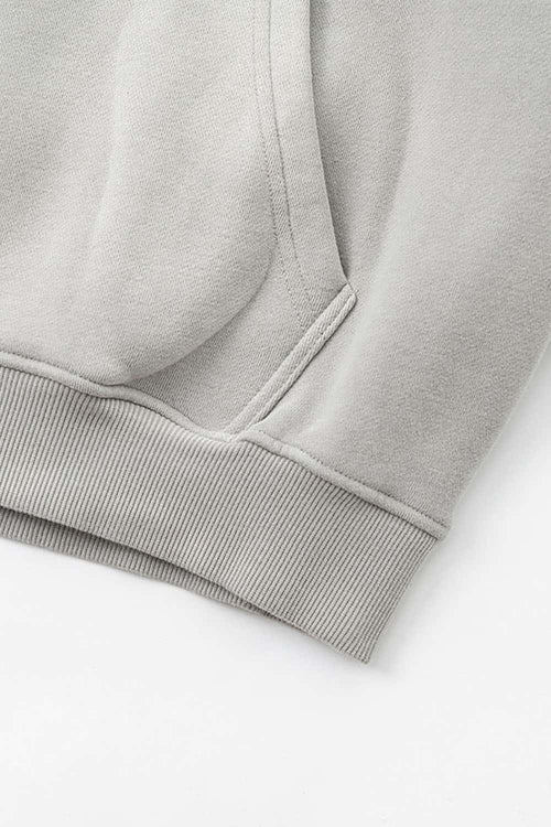 Heavyweight Abstract Wash Hoodie - Light Gray