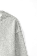 Varsity Graphic Drop-Shoulder Sweatshirt - Flower Gray