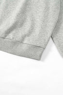 Varsity Graphic Drop-Shoulder Sweatshirt - Flower Gray