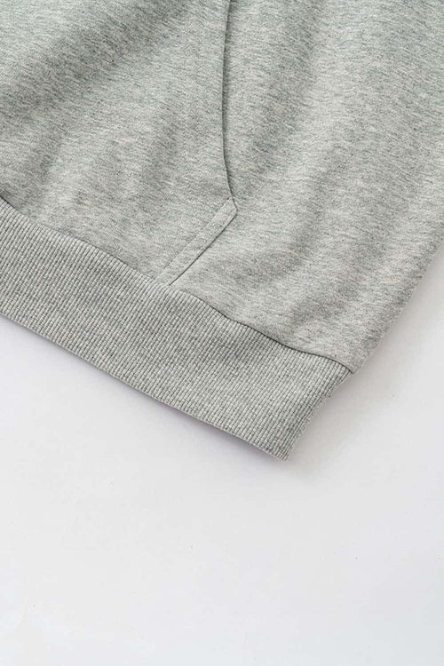 Floral Butterfly Graphic Hoodie - Flower Gray