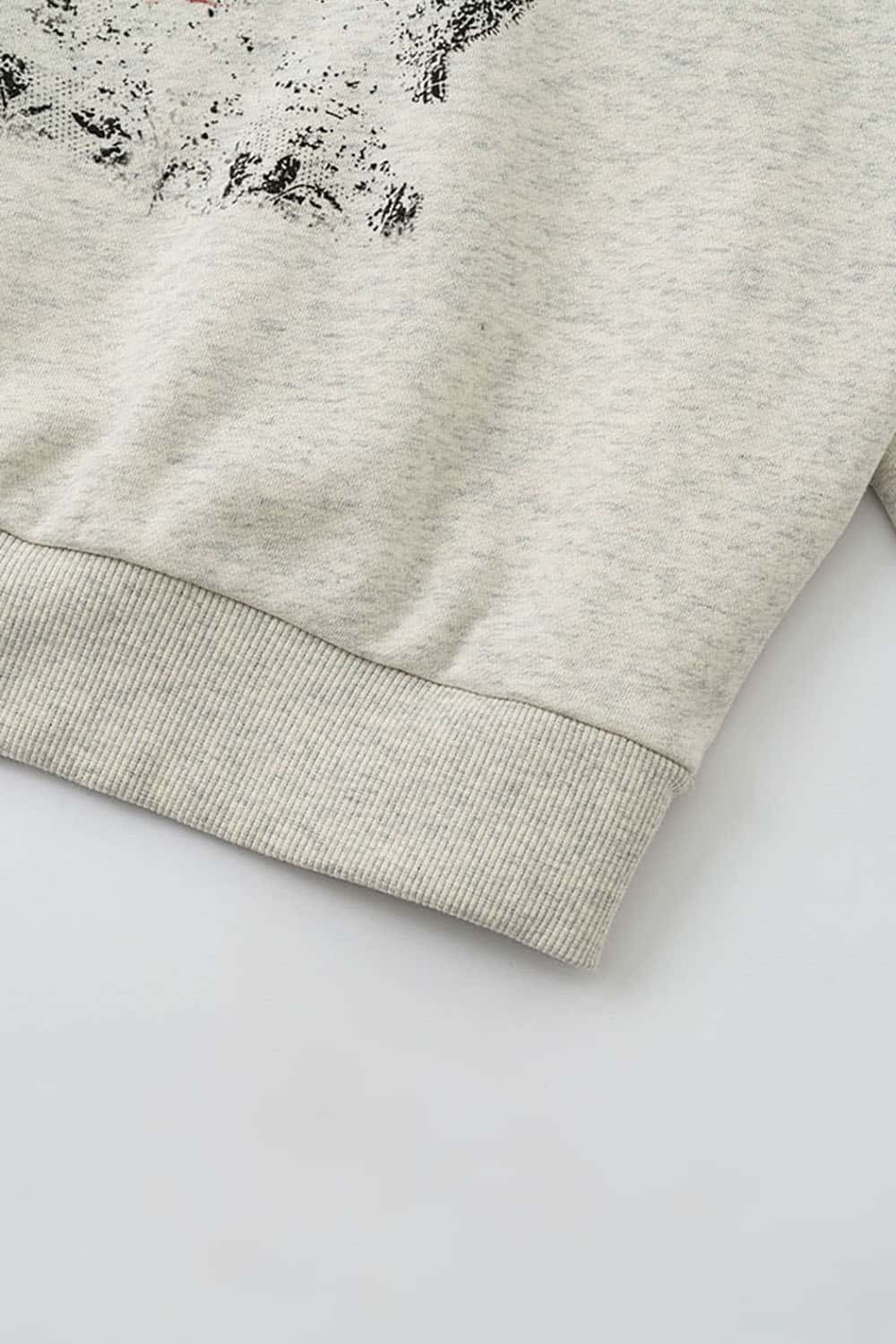 Urban Vintage Skull Print Heavyweight Crewneck Sweatshirt