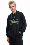 Premium Thermal Graphic Pullover Hoodie - Black