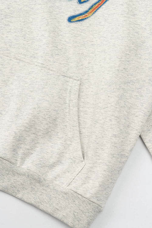 Premium Thermal Graphic Pullover Hoodie - Oat Gray