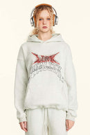 Heavyweight Gradient Graphic Hoodie - Oat Gray