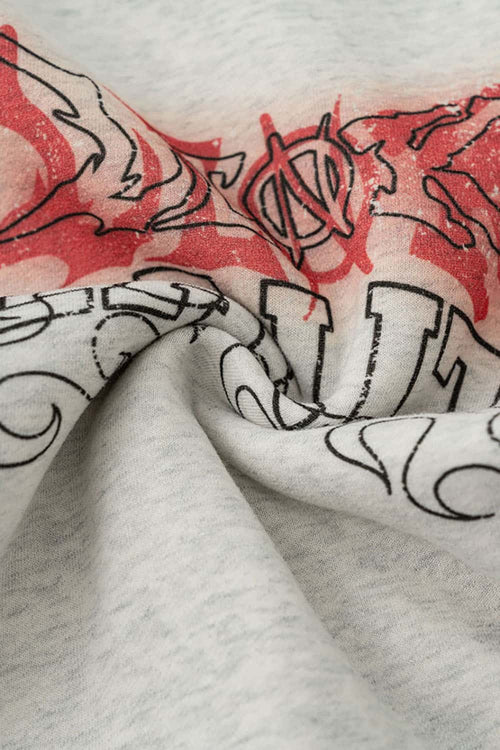 Heavyweight Gradient Graphic Hoodie - Oat Gray
