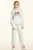 Heavyweight Gradient Graphic Hoodie - Oat Gray
