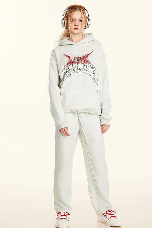 Heavyweight Gradient Graphic Hoodie - Oat Gray