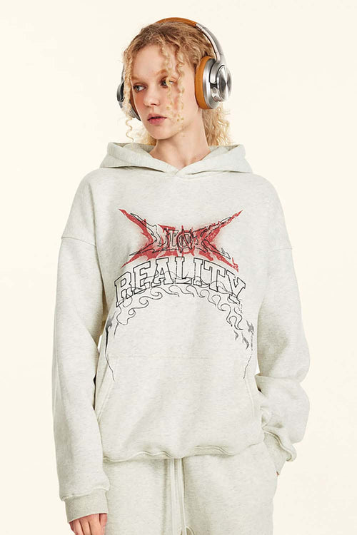 Heavyweight Gradient Graphic Hoodie - Oat Gray