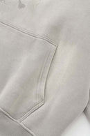 Gradient Typography Graphic Hoodie - Light Gray