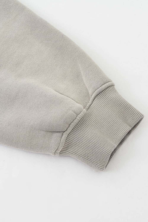 Gradient Typography Graphic Hoodie - Light Gray