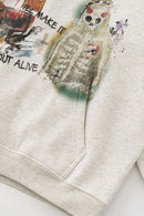 Halloween Graffiti Heavyweight Hoodie - Oat Gray