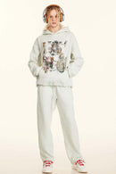 Halloween Graffiti Heavyweight Hoodie - Oat Gray