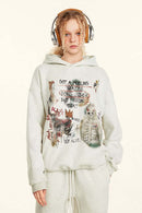 Halloween Graffiti Heavyweight Hoodie - Oat Gray