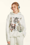 Halloween Graffiti Heavyweight Hoodie - Oat Gray