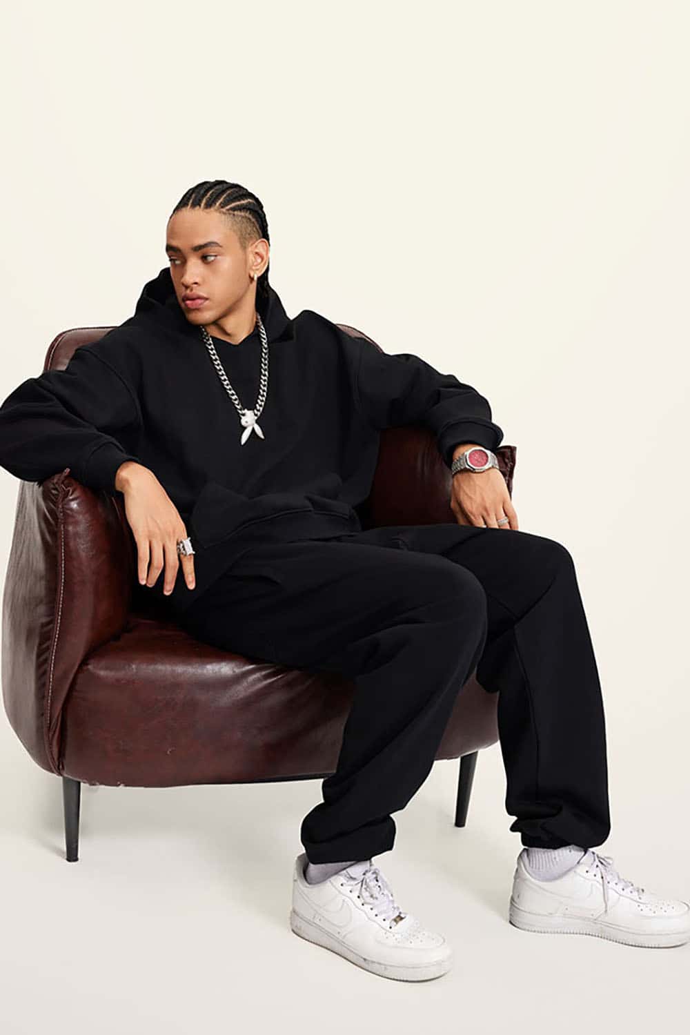 Heavyweight Solid Color Fleece-Lined Hoodie