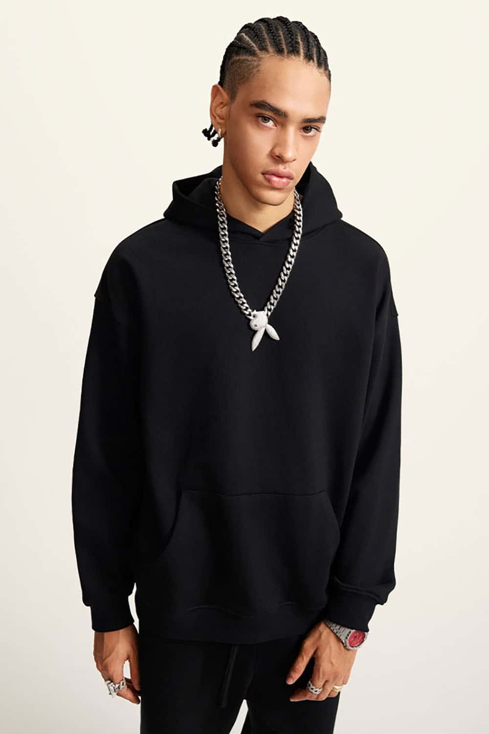 Heavyweight Solid Color Fleece-Lined Hoodie