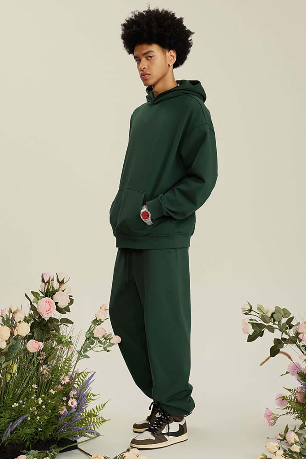 Heavyweight Solid Color Fleece-Lined Hoodie