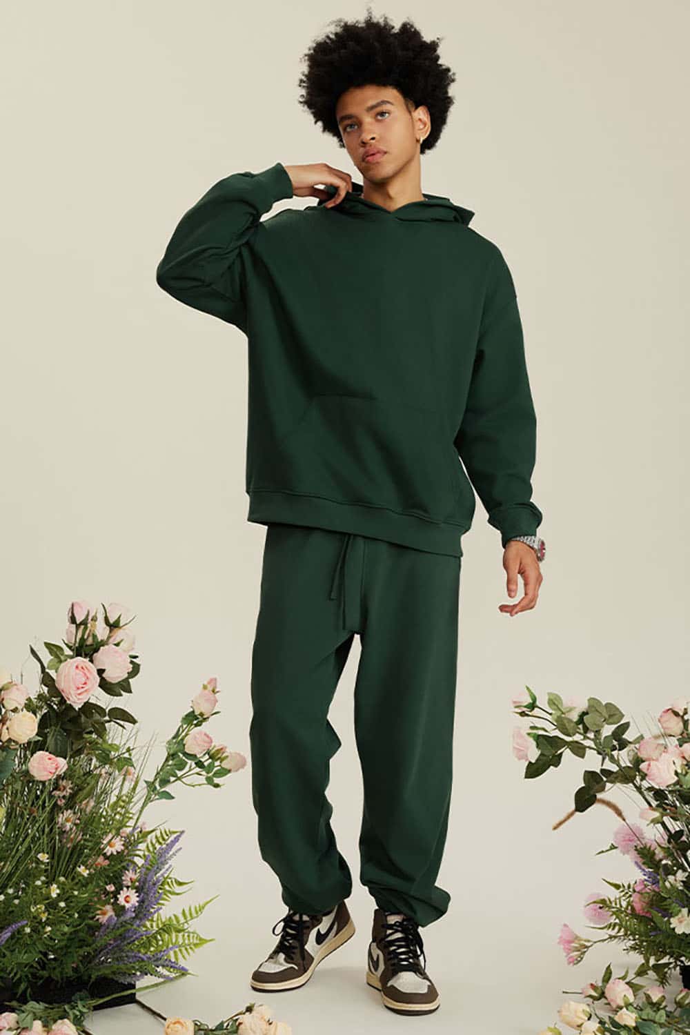 Heavyweight Solid Color Fleece-Lined Hoodie