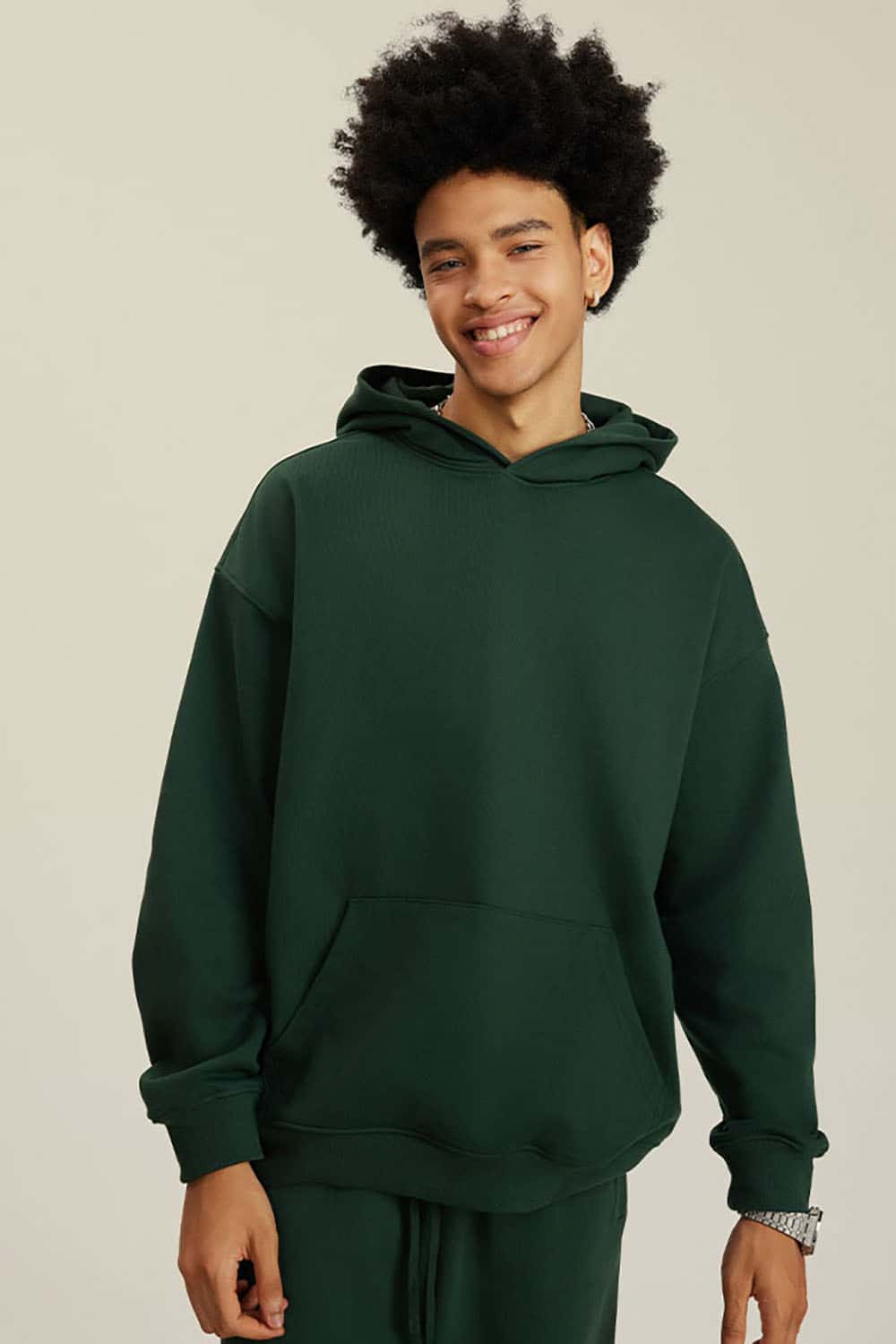 Heavyweight Solid Color Fleece-Lined Hoodie