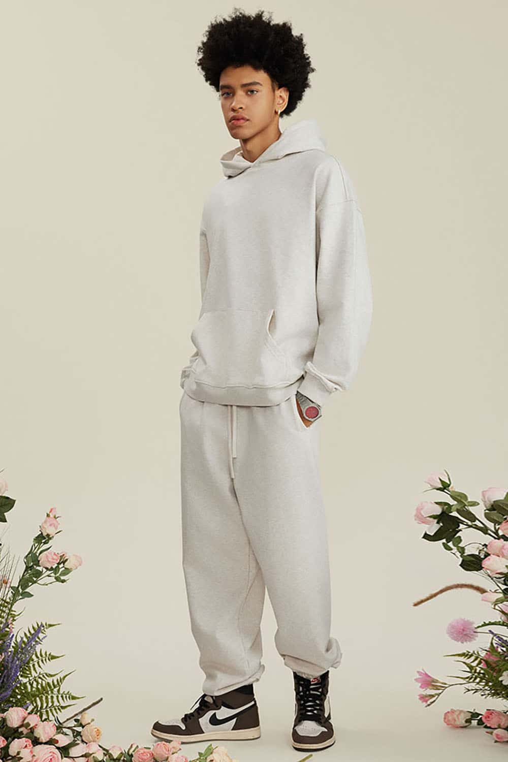 Heavyweight Solid Color Fleece-Lined Hoodie
